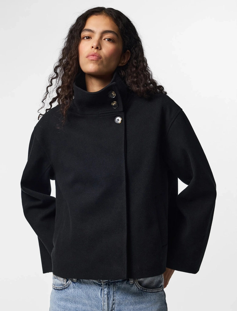 Pieces Pcagnes Short Jacket Noos Bc - Black
