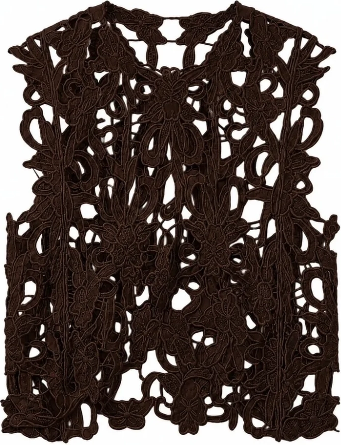 tim & simonsen top - gudrun lace - dark brown
