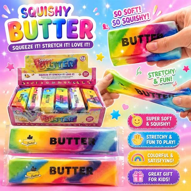 Squeeze Butter Rainbow Squishy Fidgetlegetøj