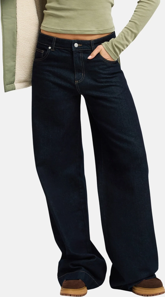 roxyroxy™ frauen apparel|pants erjdp03348 - wide leg - dark blue