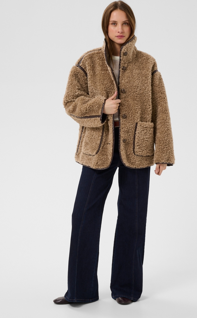 Saint Tropez Samanthasz Jacket Kvinde Portabella Frakker Loose Fit Str L - hos Magasin