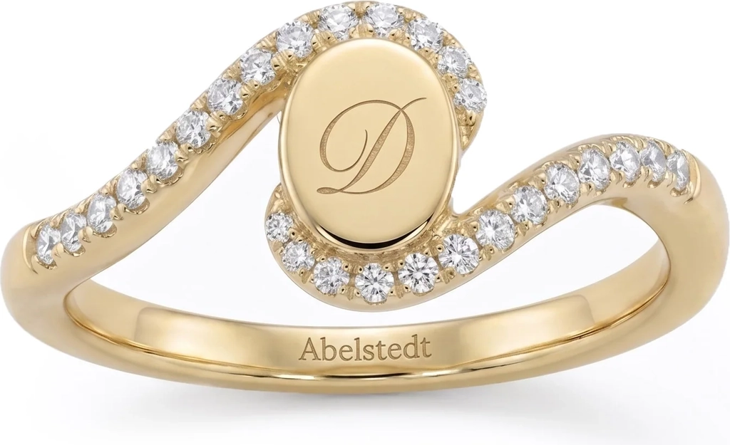 signature letter ring