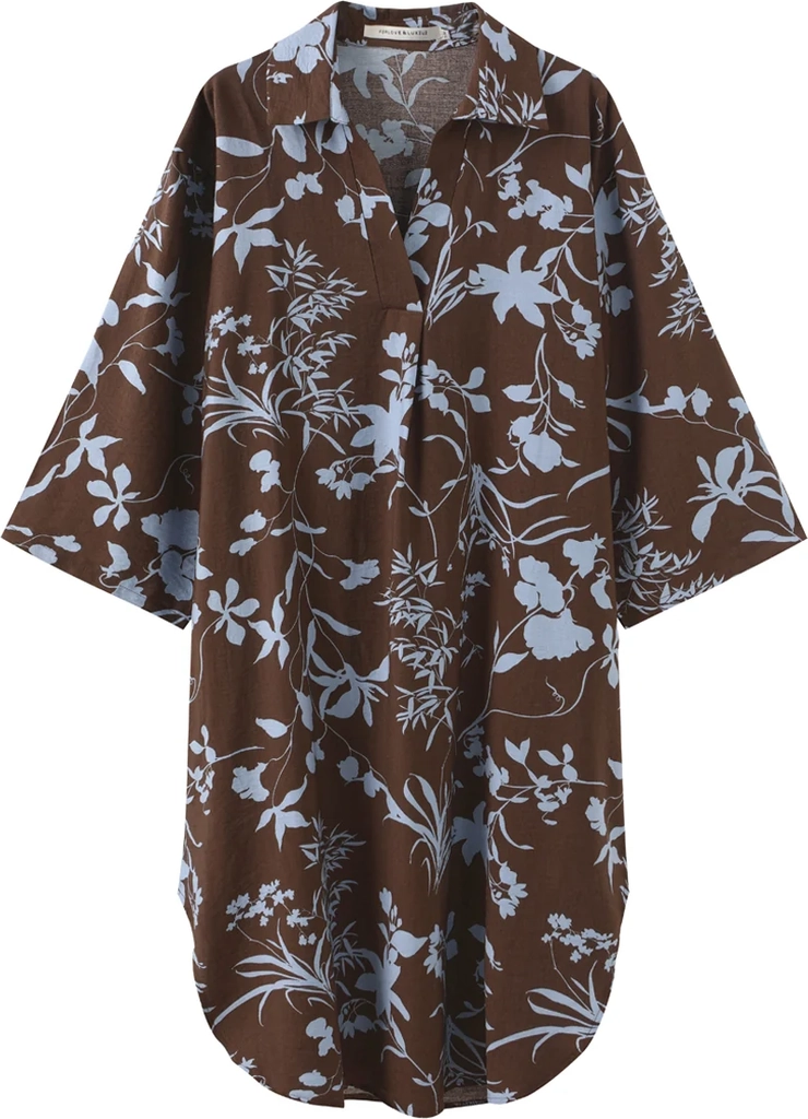 wagna dress - luggage brown