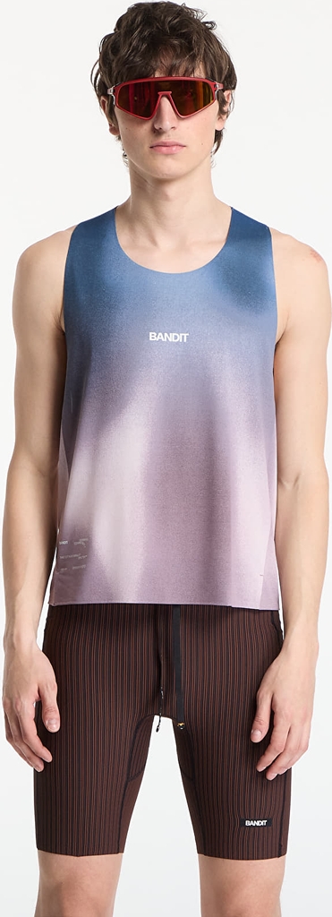 Bandit Shorty Race Singlet Tank Top - Flow State Aegean Multiprint