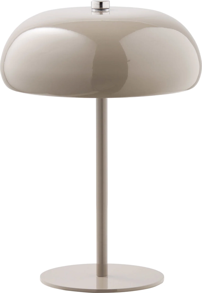 House Nordic - Margate Bordlampe - genopladelig, metal, taupe, ø16 cm