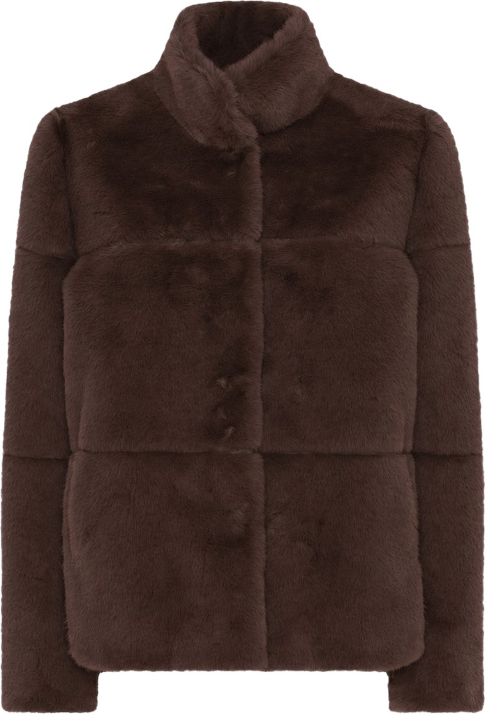 Micha Coat_ Fur Coat Kvinde Brown Fake Fur Str 36 - hos Magasin