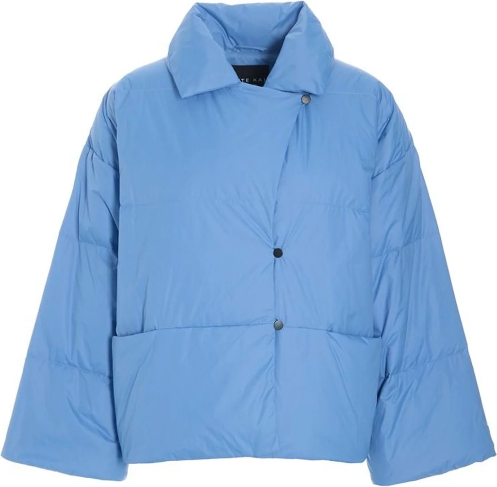 Bitte Kai Rand Feather Down Jakke med Revers Kvinde Lake Blue Overgangsjakker Str XL - hos Magasin