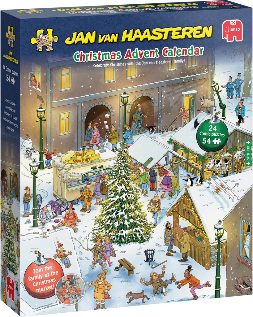jan van haasteren: julekalender 2026, 24x54 brikker