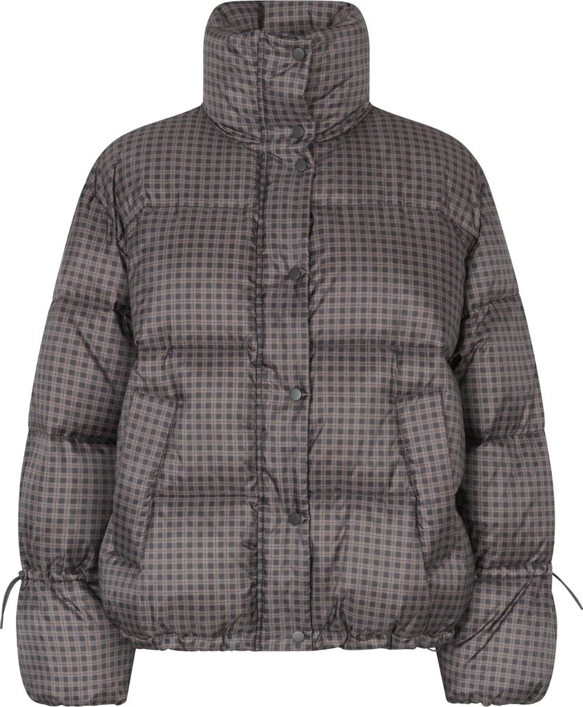 Modström Odinmd Print Jacket Kvinde Chocolate Check Overgangsjakker Str S - hos Magasin