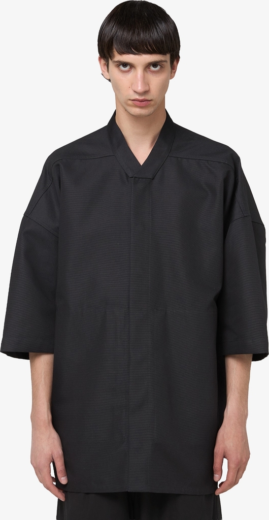 rick owens&nbsp;jumbo faun shirt - black