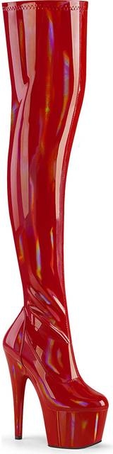 Pleaser Adore 3000 Lårhöga Stövlar - Red