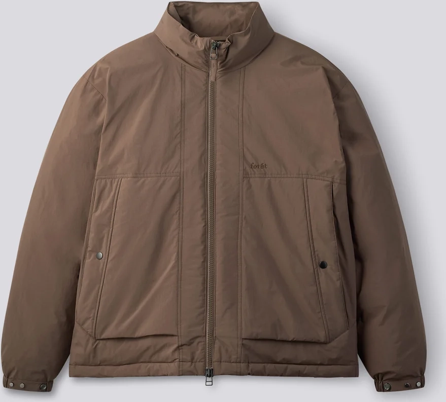 polar puffer jacket - wood