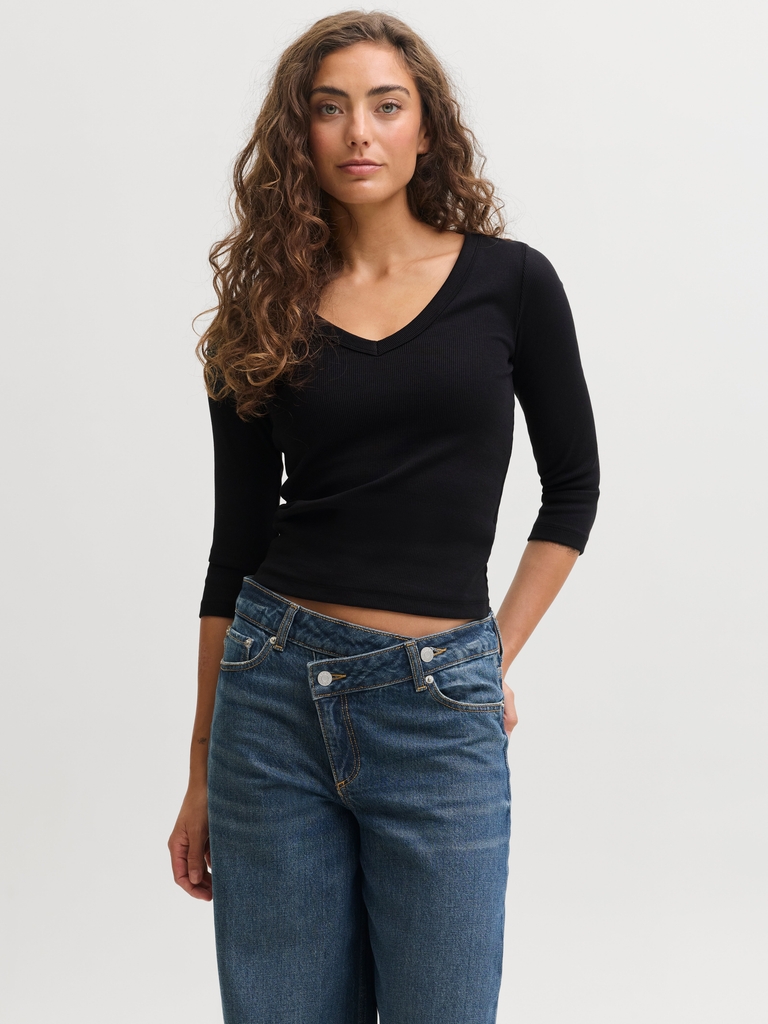 JJXX Jxfifi Top Rib Top Jrs Skjorter - Black