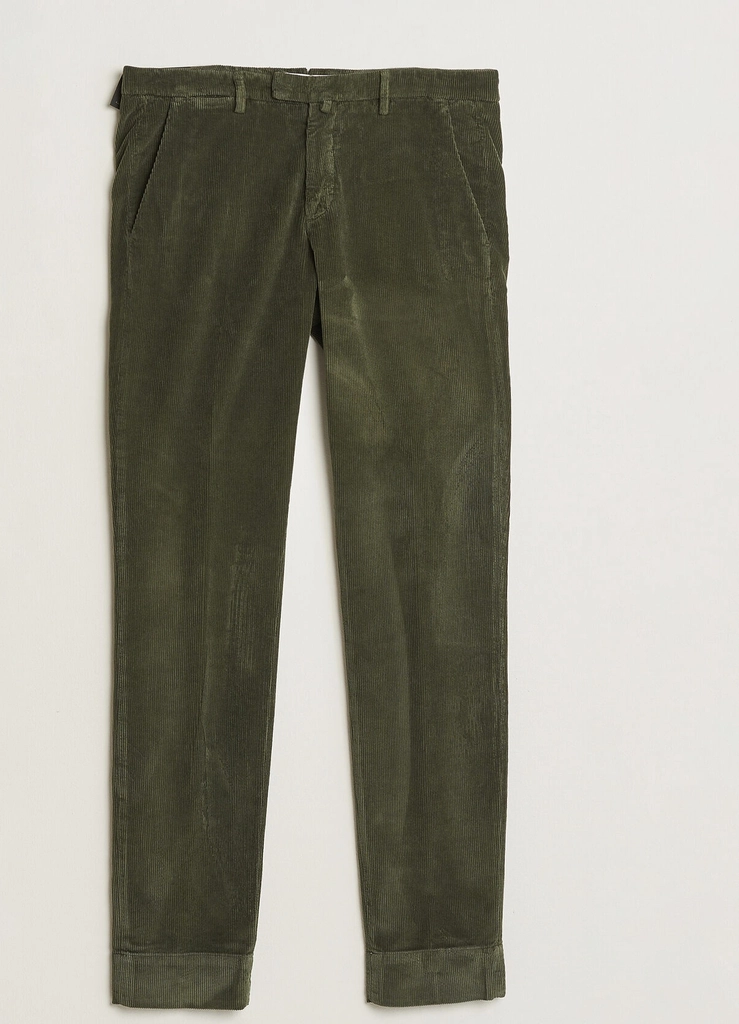 Briglia 1949 Slim Fit Corduroy Trousers - Dark Green