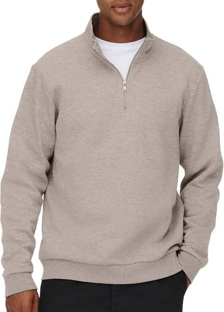 Only & Sons Ceres Half Zip Sweat Silver Lining
