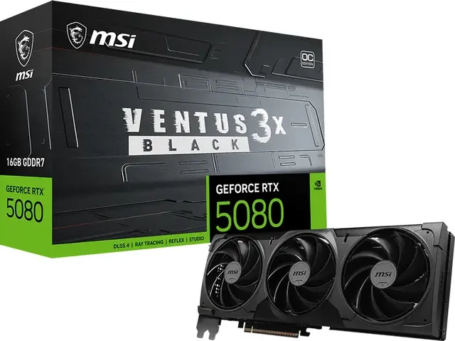 MSI GeForce RTX 5080 Ventus 3X OC 16 GB Grafikkort