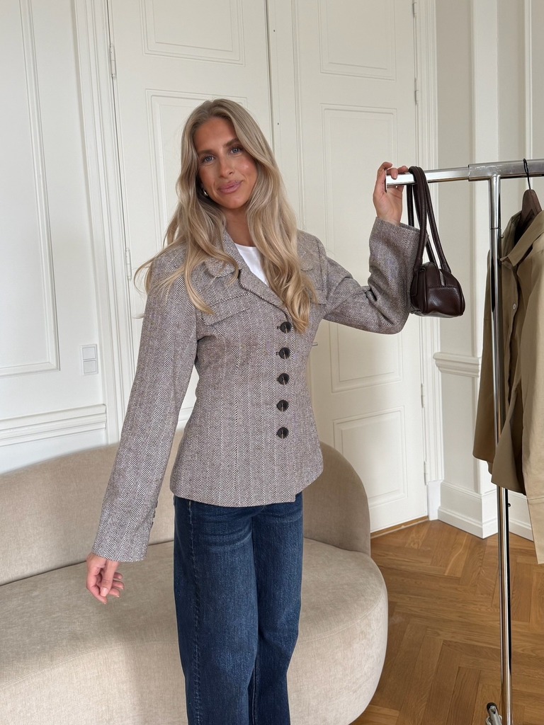 BYIC Ronjaic Blazer Jacket Brown Stripes - Brown Stripes