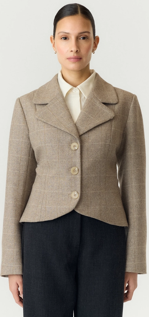 Y.A.S Yasthela Ls Wool Blend Short Jacket Noos - Beige