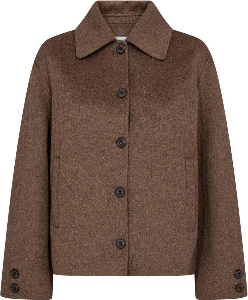 Levete room Lrowa 44 Jakke Mørk Brun Kvinde 8320 Mørk Brun Overgangsjakker Str XS - Polyester hos Magasin