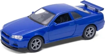 Nissan Skyline GT-R (R34) - Blå - Welly - 1:34