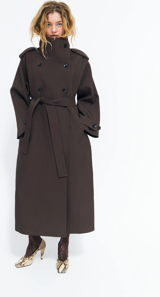 leonoracras trenchcoat - dark brown