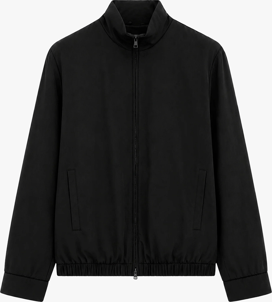 casino jacket in crown black night drape twill