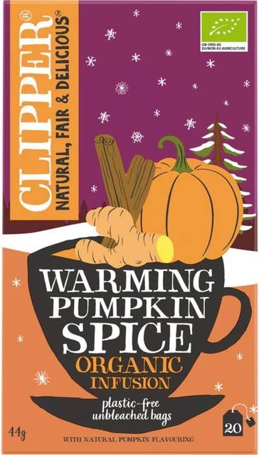Clipper Warming Pumpkin Spice Organic Infusion 20 Tea Bags 44g 20stk