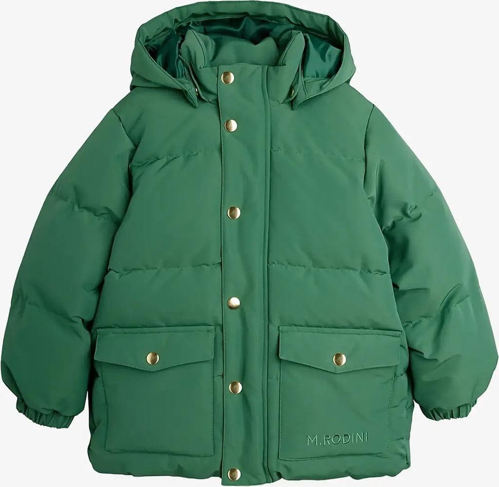 Mini Rodini Solid Heavy Puffer - Green - 116/122