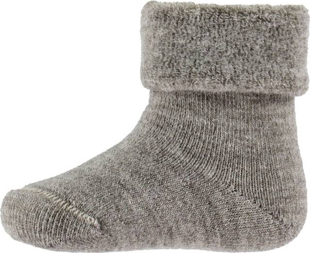Minipop Wool Baby Sock Str 15 18Y Brown Melange