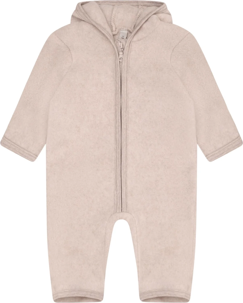 Huttelihut Camel Melange Køredragt Ears Bomuld Fleece Str. 62