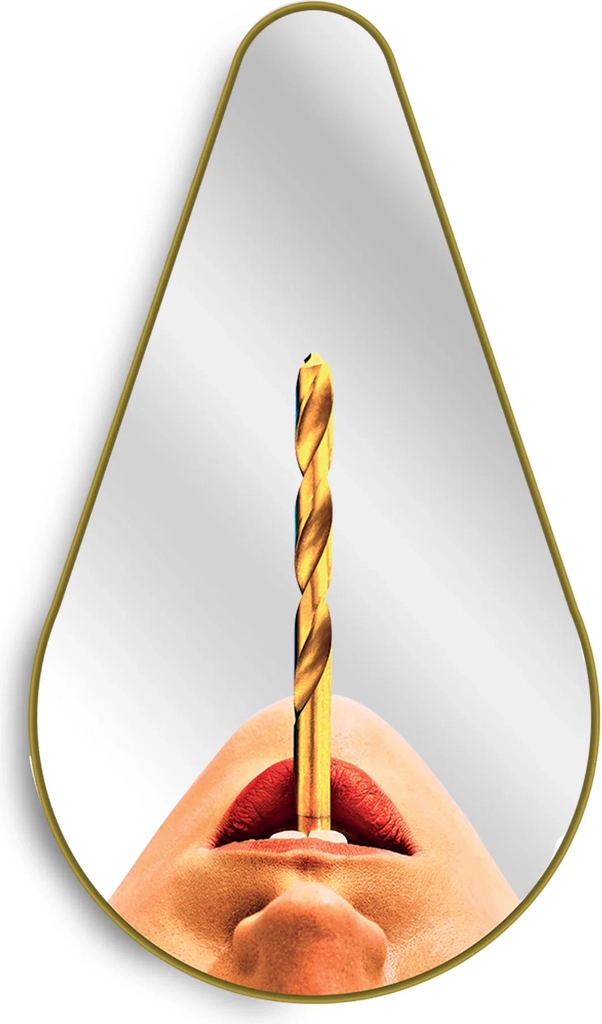 mirror gold frame pear drill