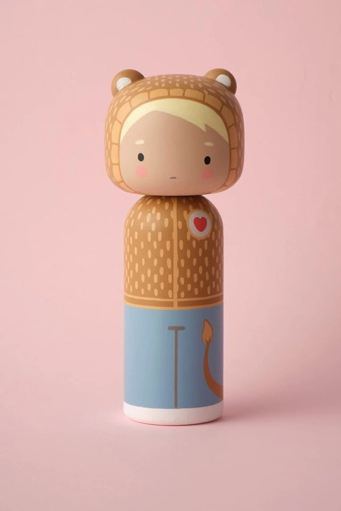 kokeshi stjernetegnsfigur - løven
