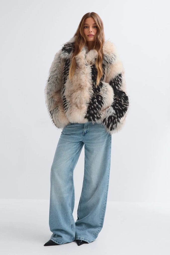 faux fur short jacket