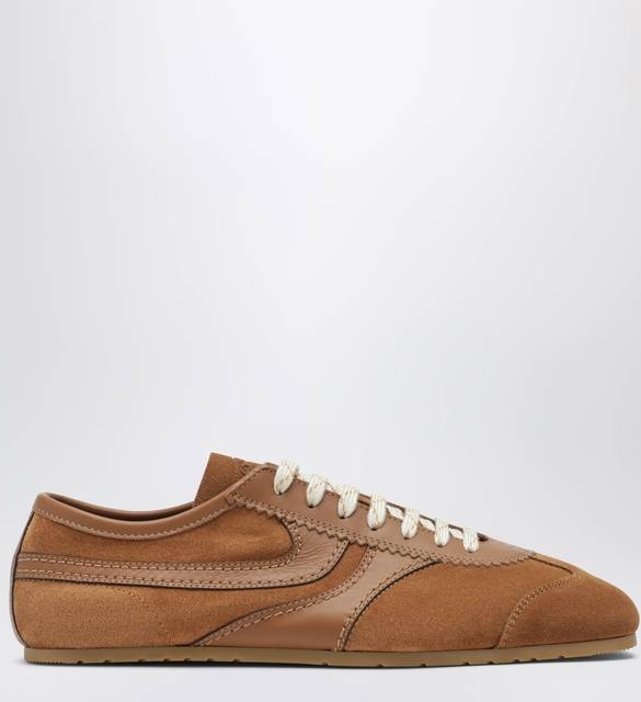 Dries Van Noten Tan Suede Sneakers Leder Wildleder - Beige
