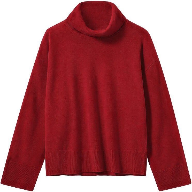 Designers Remix Denise Roll Neck Sweater Kvinde Rød Langærmede Bluser Str XS - hos Magasin
