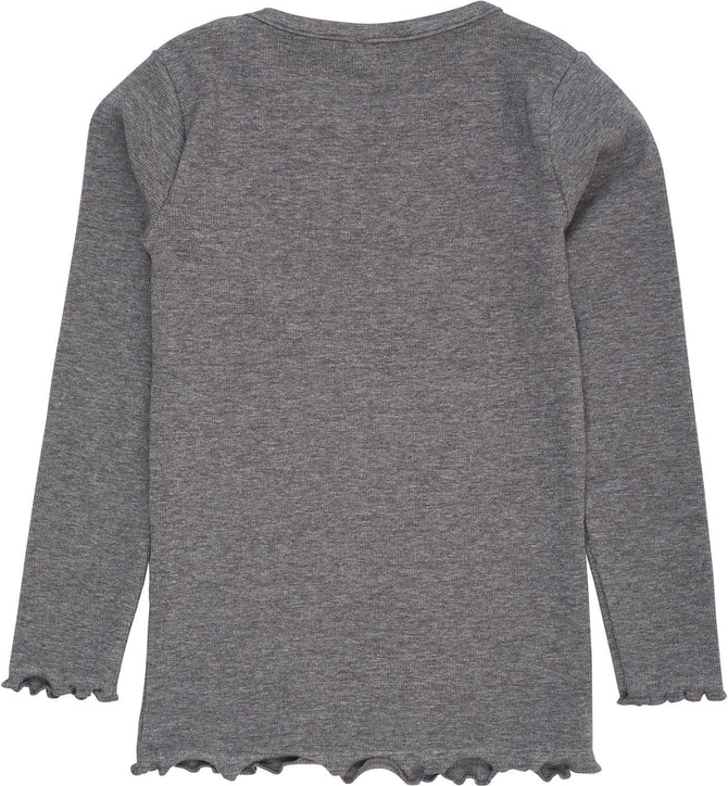 Copenhagen Colors Modal Rib T-Shirt Med Broderi - Grey Mel