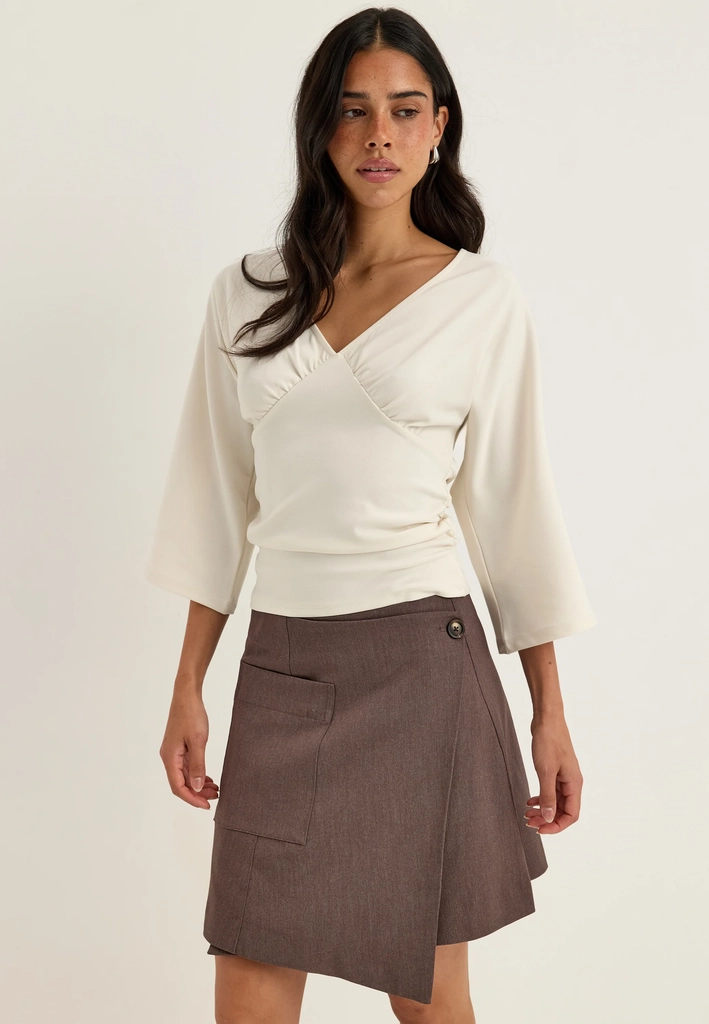 Object Objlisa Re Wrap Skirt Noos - Brown
