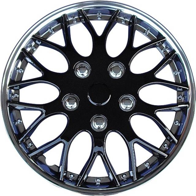 Autostyle Hjulkapsler 4stk Missouri 15-tommer Chrome Black