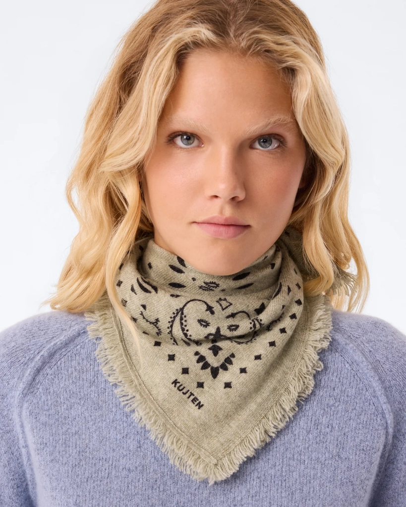 small bandana hachi oat green