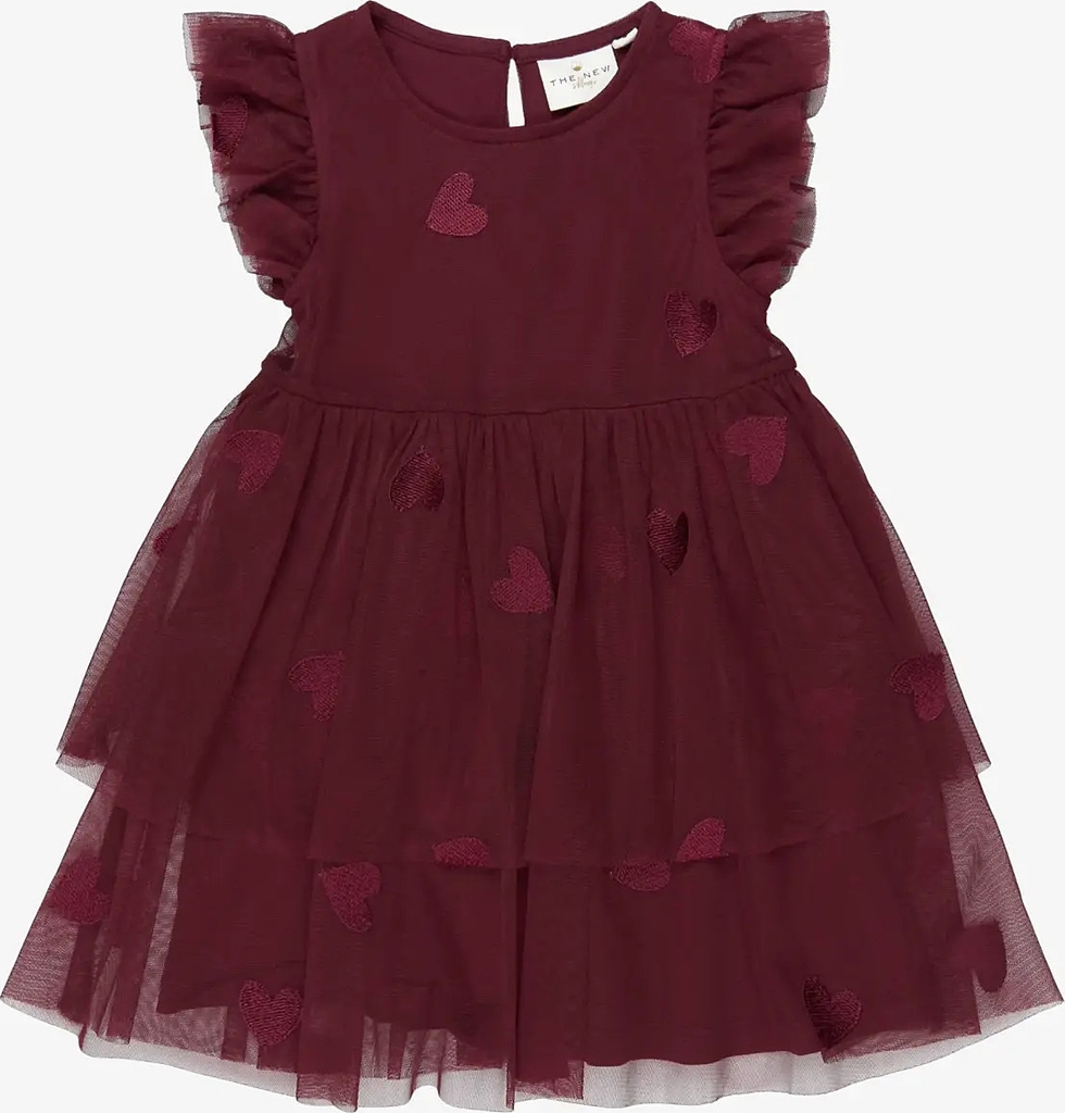 The New Tnstvonda S_L Mesh Dress - Burgundy - 92
