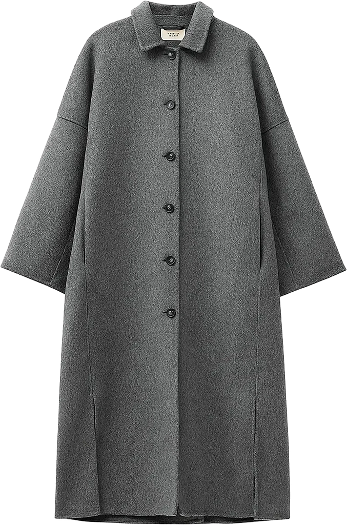 A Part Of The Art Lyric Coat Cashemere Blend - Grey - XS