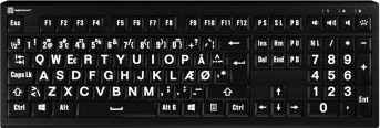 LogicKeyboard ASTRA2 Bagbelyst Tastatur USB Kabel