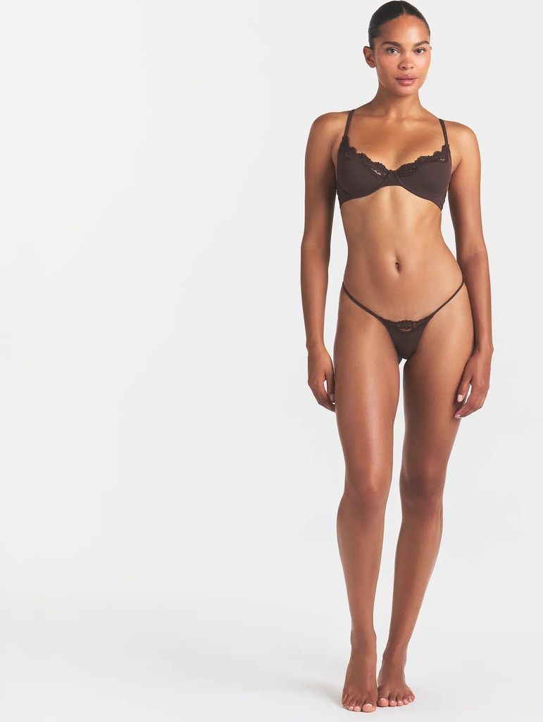 SKIMS Unlined Scoop Bra Deep Neutral