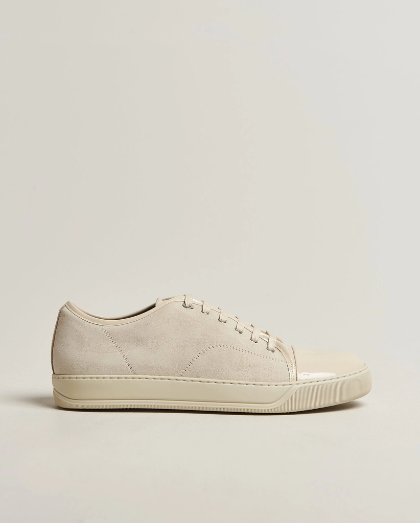 Lanvin DBB1 Patent Cap Toe Sneaker Light Beige