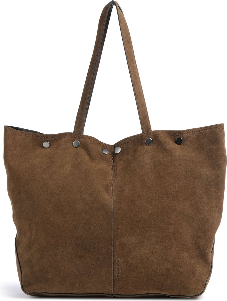 liebeskind rive suede l shopper taske safari