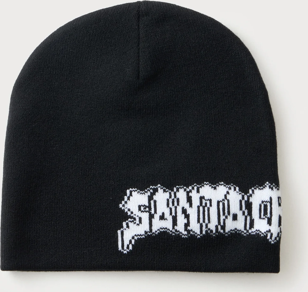 santa cruzpunk strip beanie unisex - huer - black