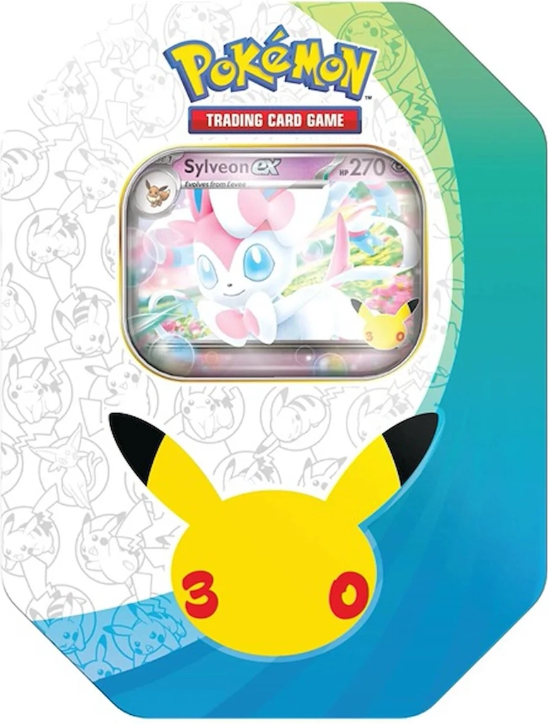 pokemon mega evolution: 30th celebration 2026 fall: sylveon ex tin box