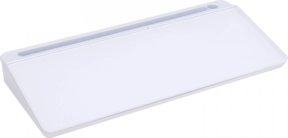 				glas skrivebord whiteboard med stativ 40 cm - hvid