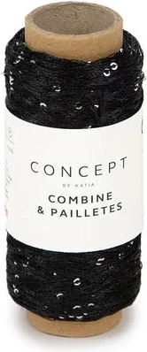 Katia Combine Pailletes - Zwart