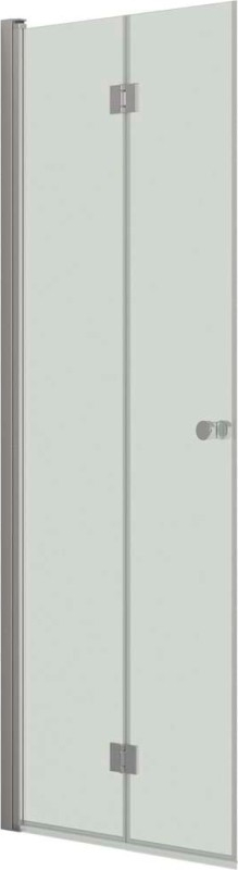 dansani match brusedør, model b, 77 cm, klart glas, satin profil